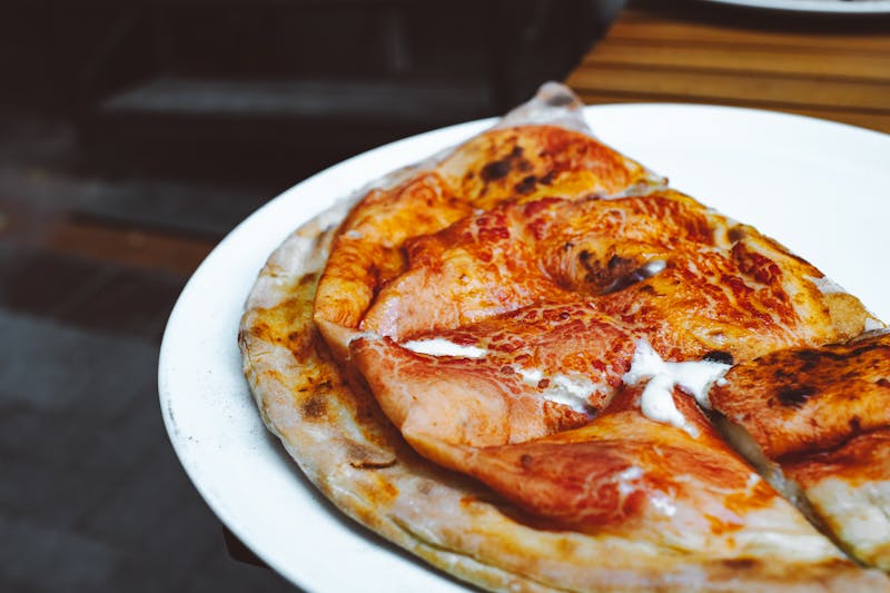 Veggie delight pizza with fresh garden vegetables